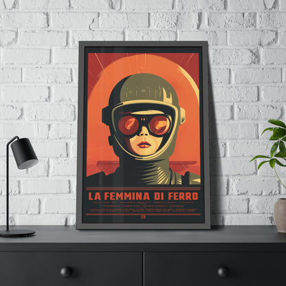 Framed Poster — La Femmina di Ferro Retro Sci‑Fi Art Print
