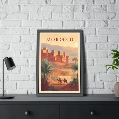 Morocco Vintage Travel Poster Framed Print