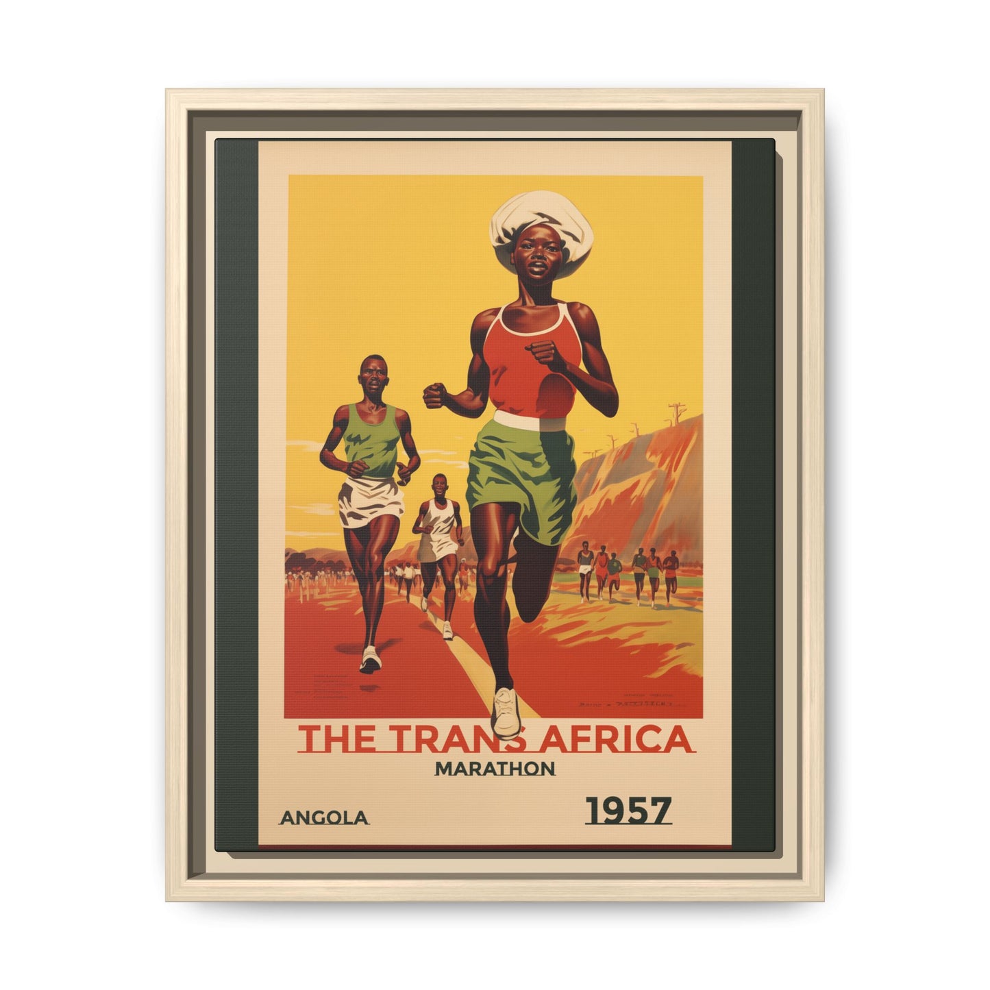 Trans-Africa Marathon 1957 Vintage Poster | Fine Art Print