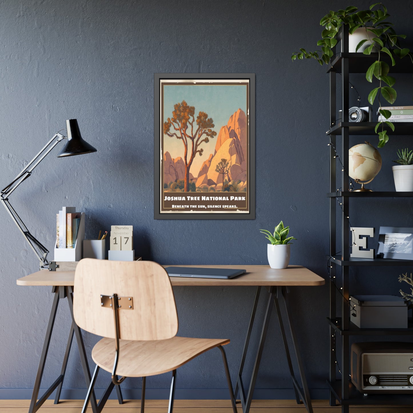 Framed Poster — Joshua Tree National Park Vintage Travel Art