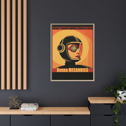Donna Meccanica Retro Sci-Fi Vintage Poster | Museum-Quality Fine Art Print