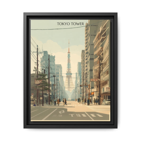 Tokyo Tower Vintage Travel Poster | Museum-Quality Fine Art Print