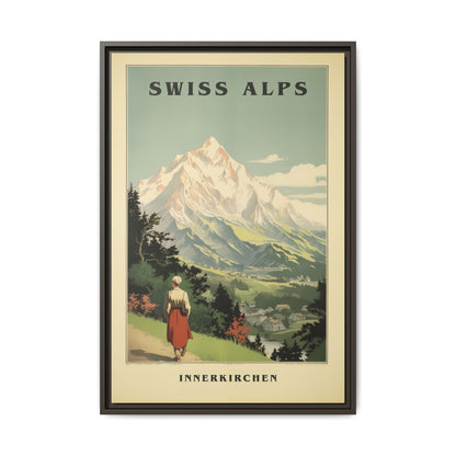 Swiss Alps Vintage Travel Poster | Fine Art Print