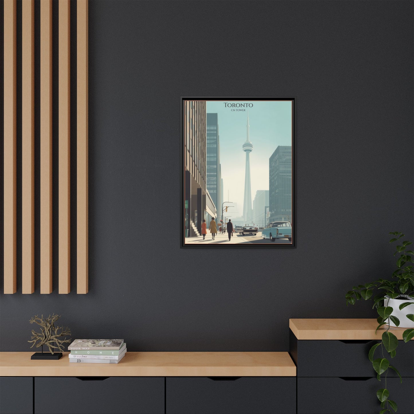 Toronto CN Tower Vintage Travel Poster | Museum-Quality Fine Art Print