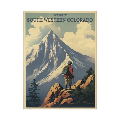 "Visit Southwestern Colorado Poster - Matte Stretched Canvas Wall Art" Matte Canvas, Stretched, 1.25"