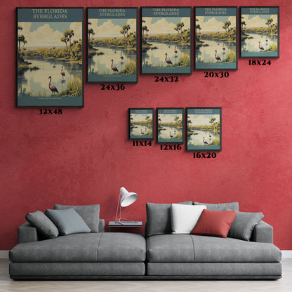 "The Florida Everglades - Vintage National Park Framed Poster"