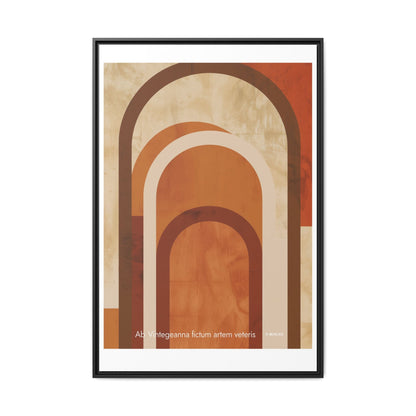 Abstract Arch Framed Canvas Wall Art — Mid-Century Modern Minimalist Decor | Vintageanna