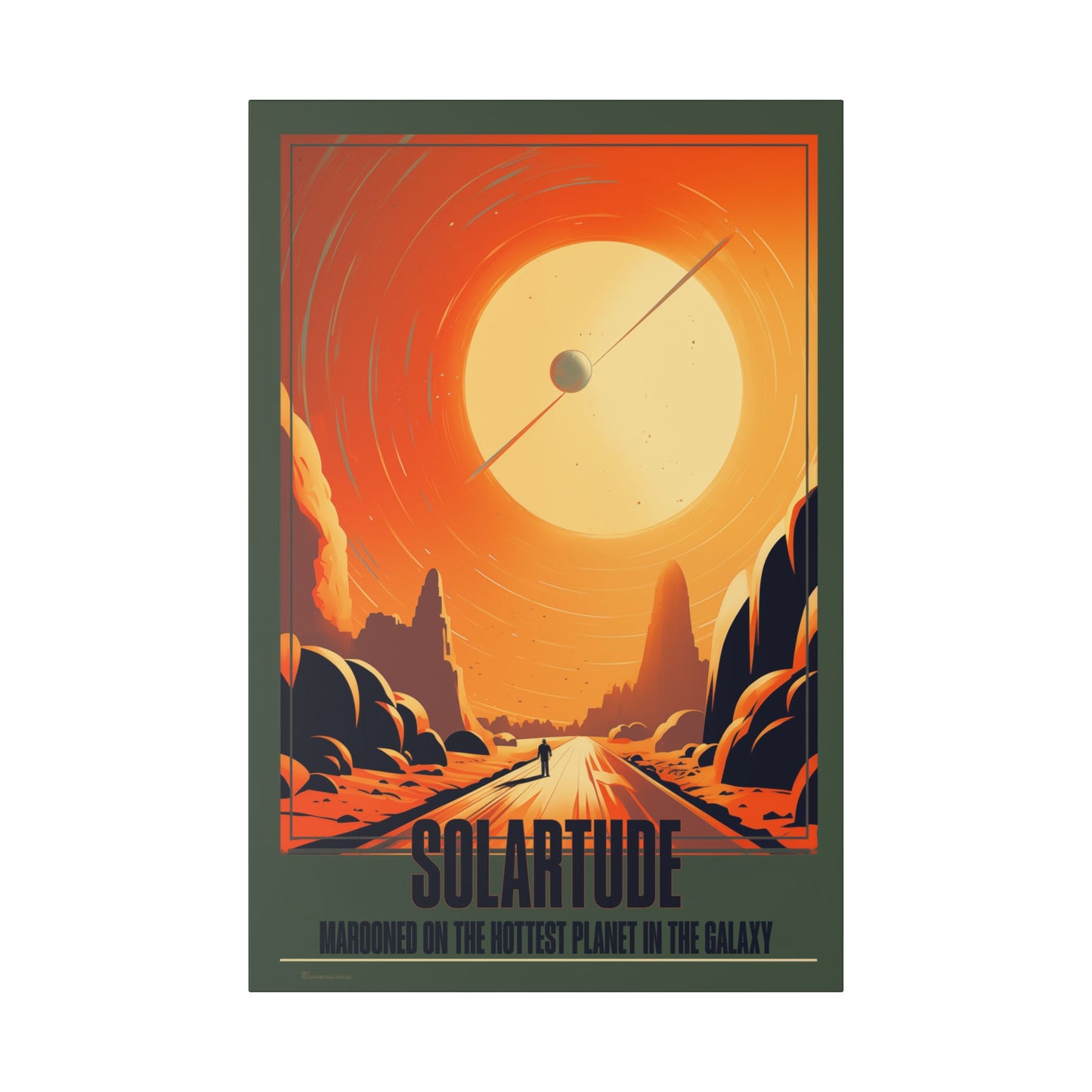 "Solartude - Retro Sci-Fi Wall Art on Classic Stretched Canvas"