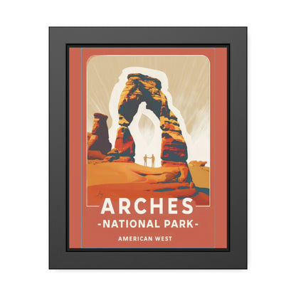 Arches National Park Framed Poster — Vintage American West Travel Art