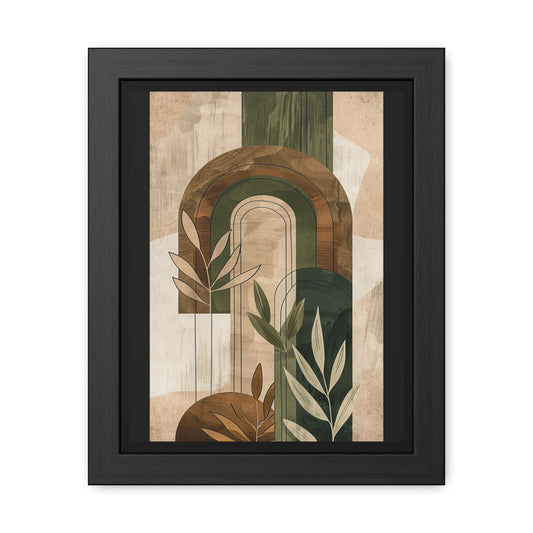 Boho Framed Poster | Earthy Abstract Wall Art Print, Modern Bohemian Décor & Gift for Nature Lovers