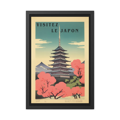 Vintage Japan Travel Poster - 'Visitez Le Japon' (Visit Japan) Pagoda Scene