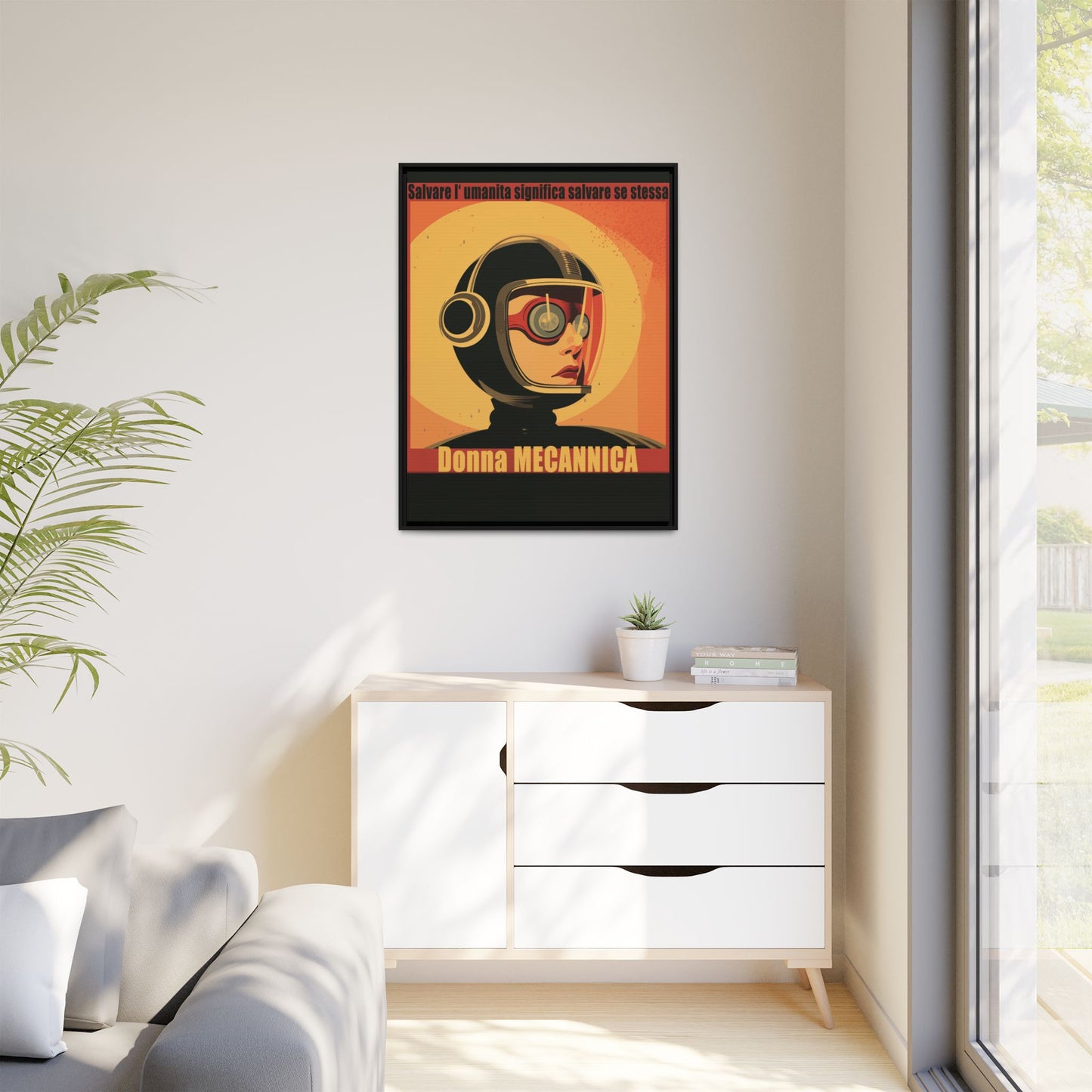 Donna Meccanica Retro Sci-Fi Vintage Poster | Museum-Quality Fine Art Print