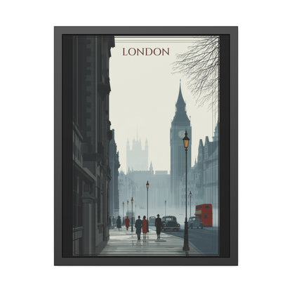London Vintage Street Framed Poster