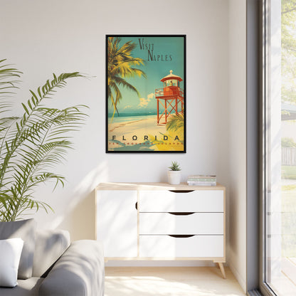 "Visit Naples, Florida – Explore the Tranquil Shores of the Ten Thousand Islands" Matte Canvas, Black Frame