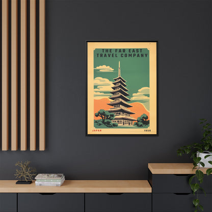 Japan Pagoda Vintage Poster | Museum-Quality Fine Art Print