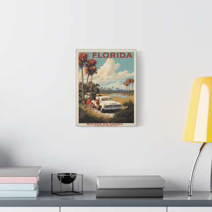 Florida Wetlands St. Johns River Vintage Canvas | Stretched Canvas