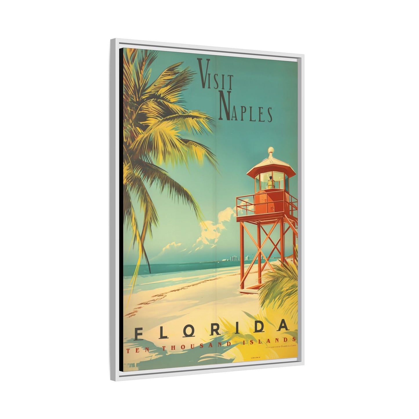 Naples Florida Vintage Beach Poster | Museum-Quality Fine Art Print