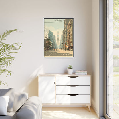 Tokyo Tower Vintage Travel Poster | Museum-Quality Fine Art Print