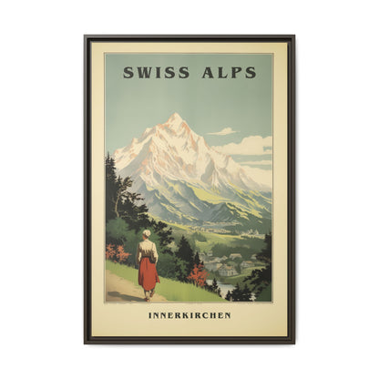 Swiss Alps Vintage Travel Poster | Fine Art Print