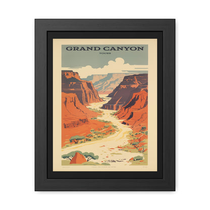 Vintage Grand Canyon Poster - Scenic Canyon River Tour Retro Travel Art Framed Posters