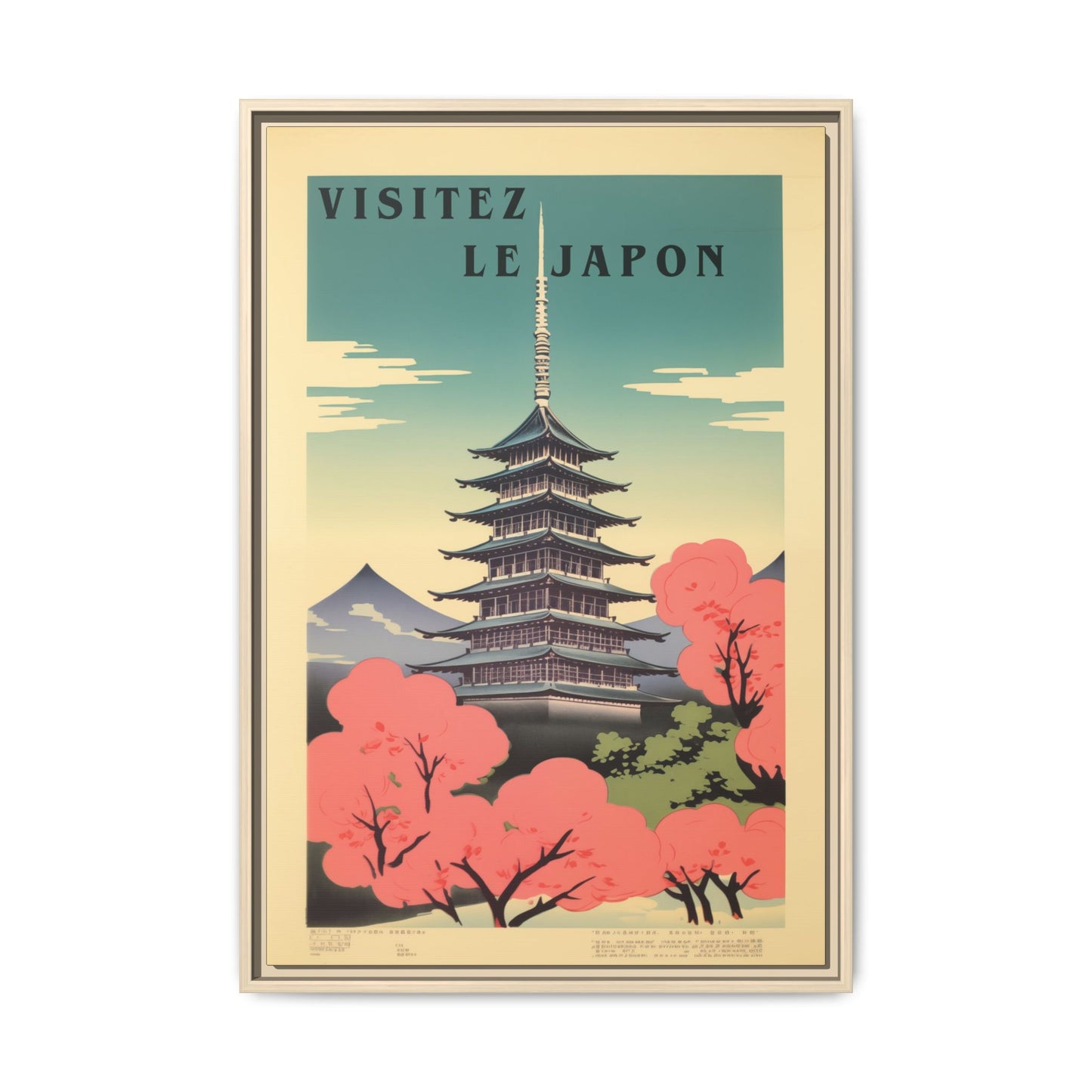 Visitez le Japon Japanese Travel Vintage Poster | Museum-Quality Fine Art Print