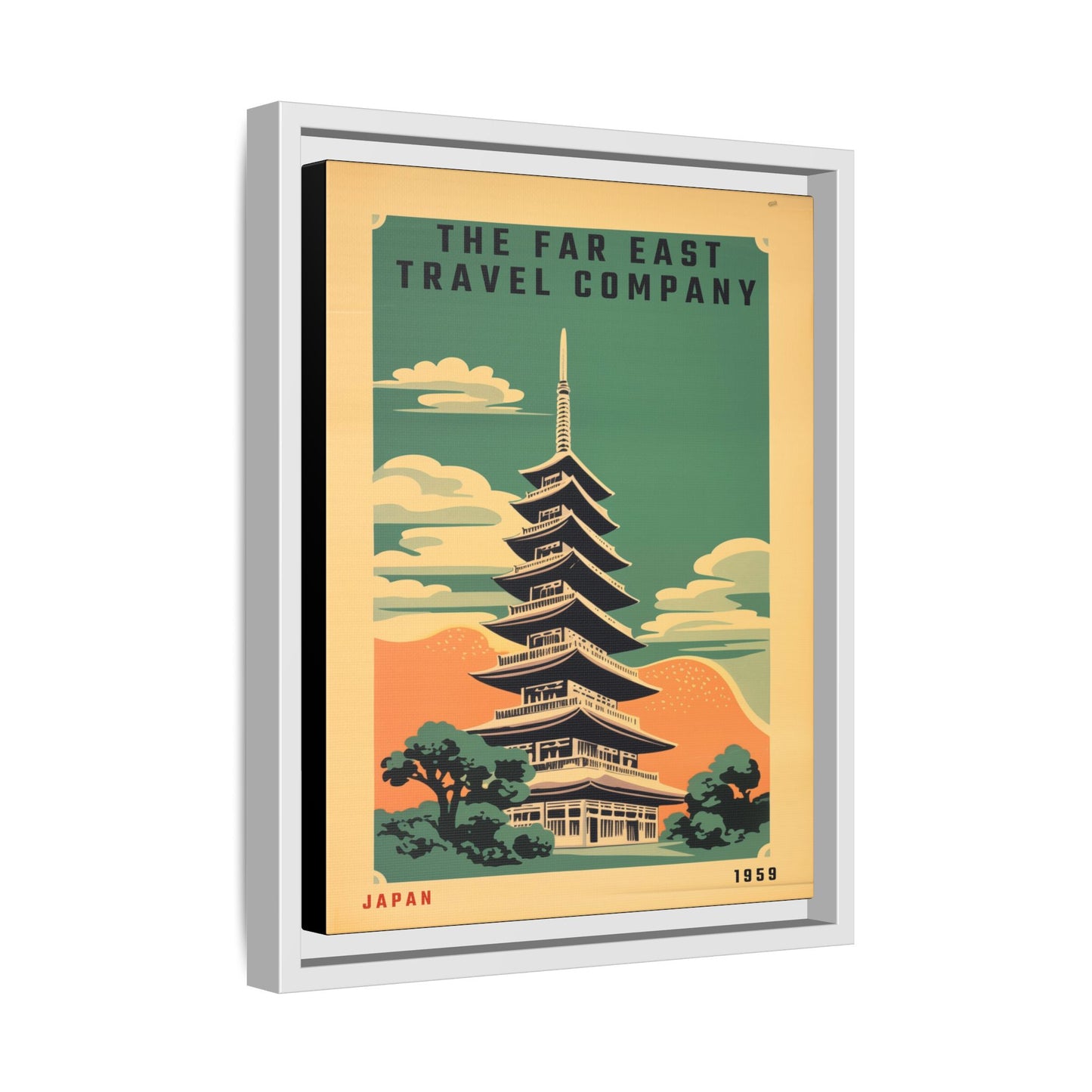 Japan Pagoda Vintage Poster | Museum-Quality Fine Art Print