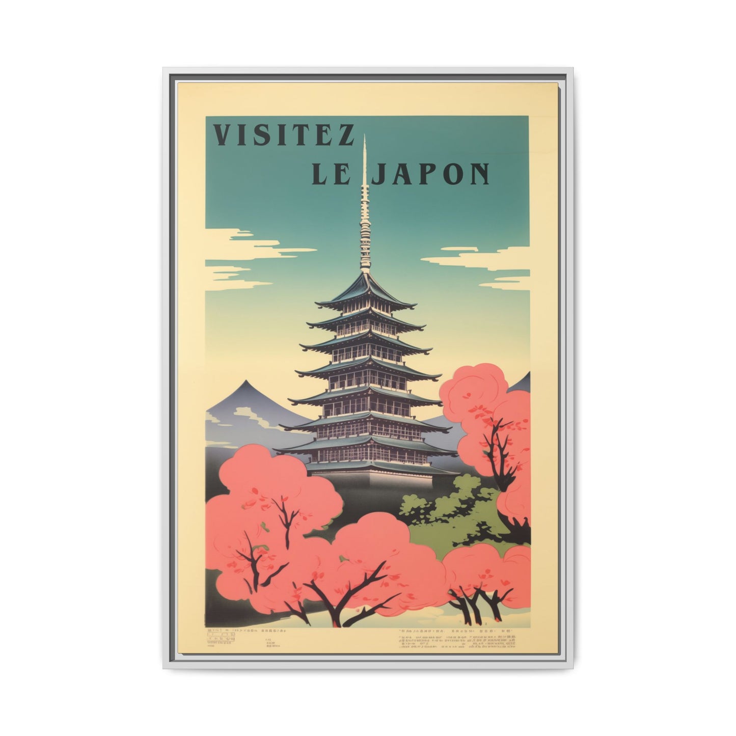 Visitez le Japon Japanese Travel Vintage Poster | Museum-Quality Fine Art Print