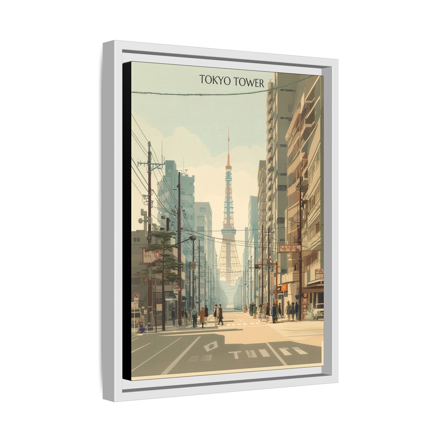Tokyo Tower Vintage Travel Poster | Museum-Quality Fine Art Print