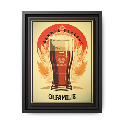 Old World beer, Danish beer. Matte Canvas, Black Frame