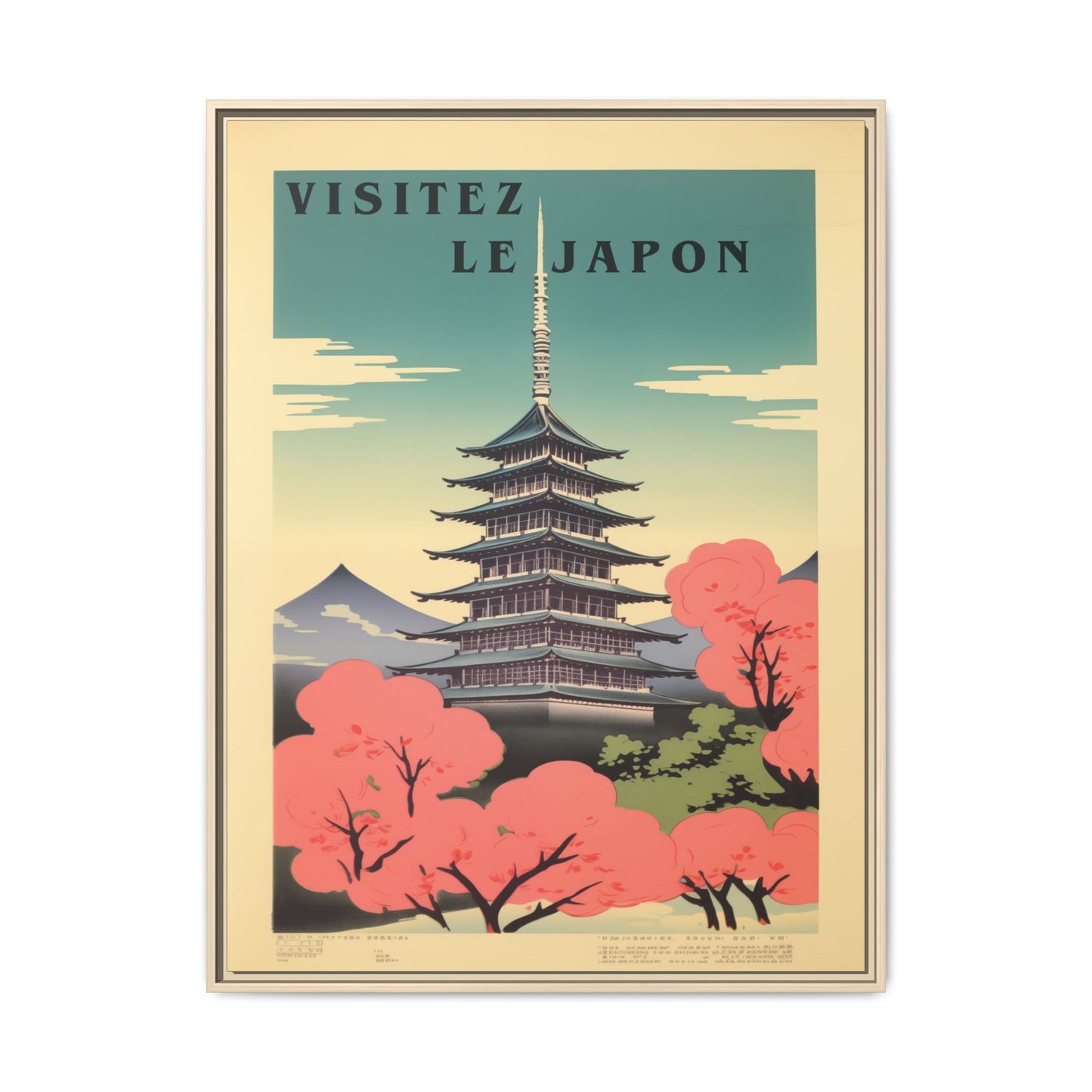 Visitez le Japon Japanese Travel Vintage Poster | Museum-Quality Fine Art Print
