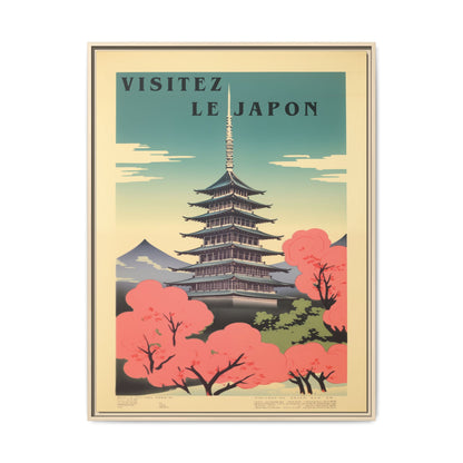 Visitez le Japon Japanese Travel Vintage Poster | Museum-Quality Fine Art Print