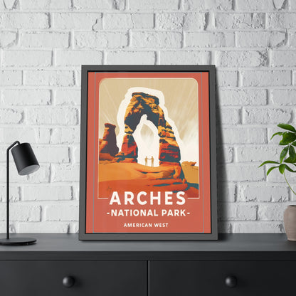 Arches National Park Framed Poster — Vintage American West Travel Art