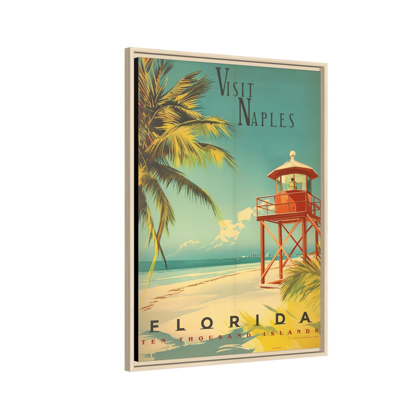 Naples Florida Vintage Beach Poster | Museum-Quality Fine Art Print