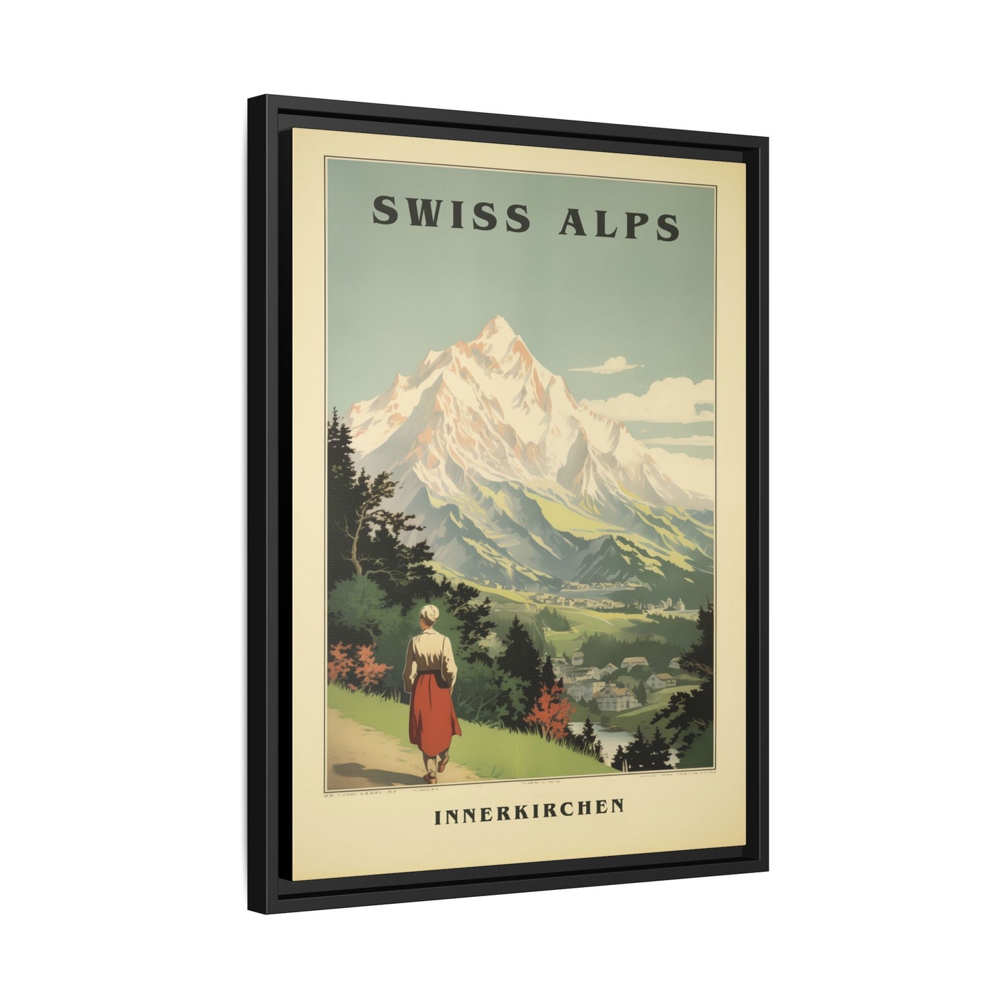 Swiss Alps Vintage Travel Poster | Fine Art Print