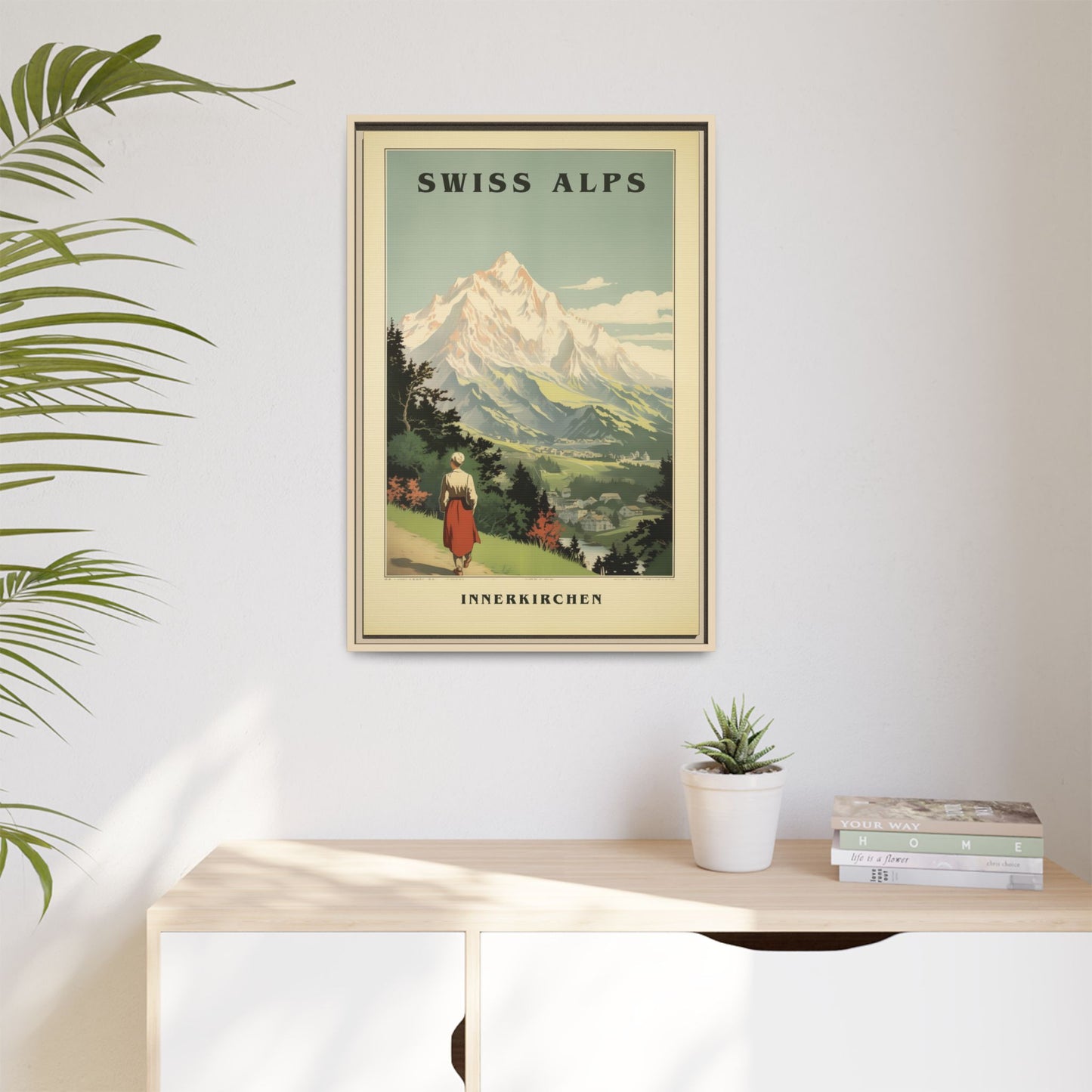 Swiss Alps Vintage Travel Poster | Fine Art Print
