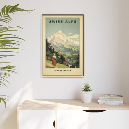 Swiss Alps Vintage Travel Poster | Fine Art Print