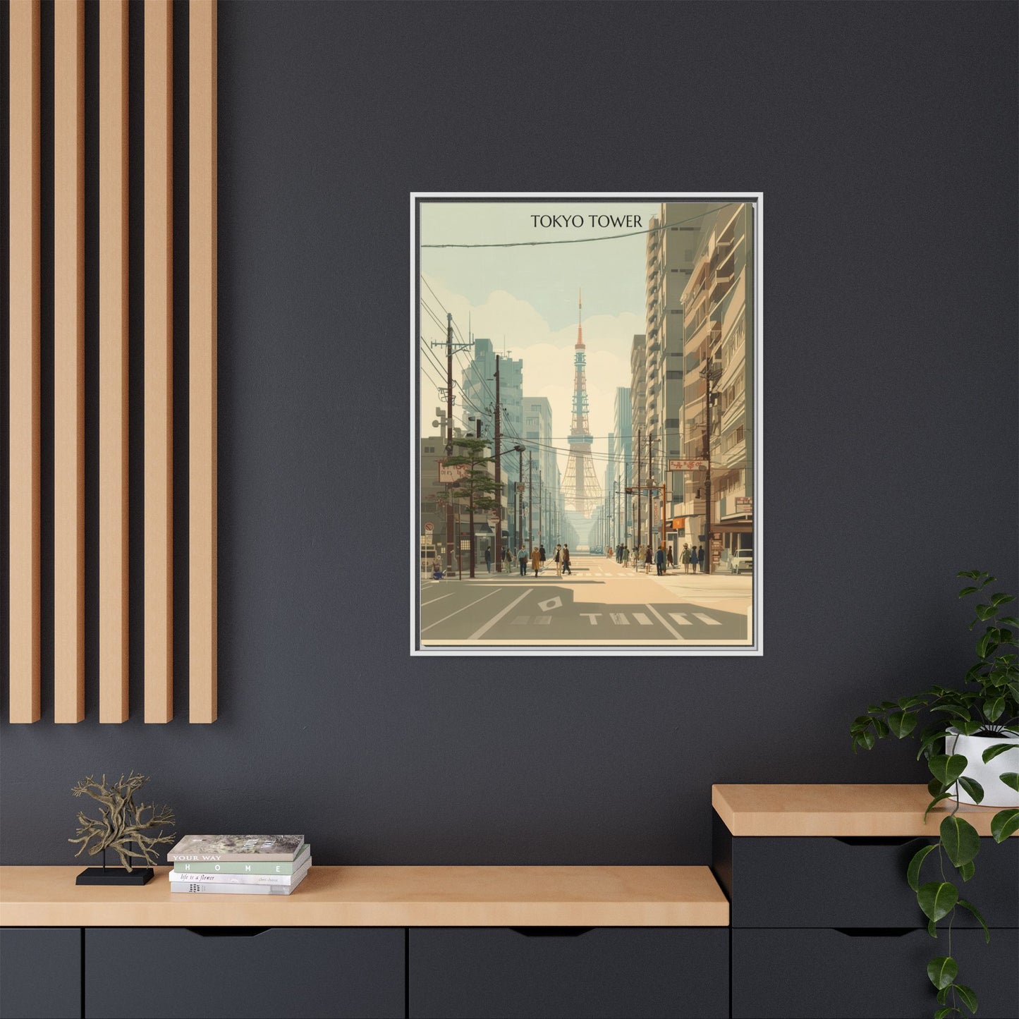 Tokyo Tower Vintage Travel Poster | Museum-Quality Fine Art Print