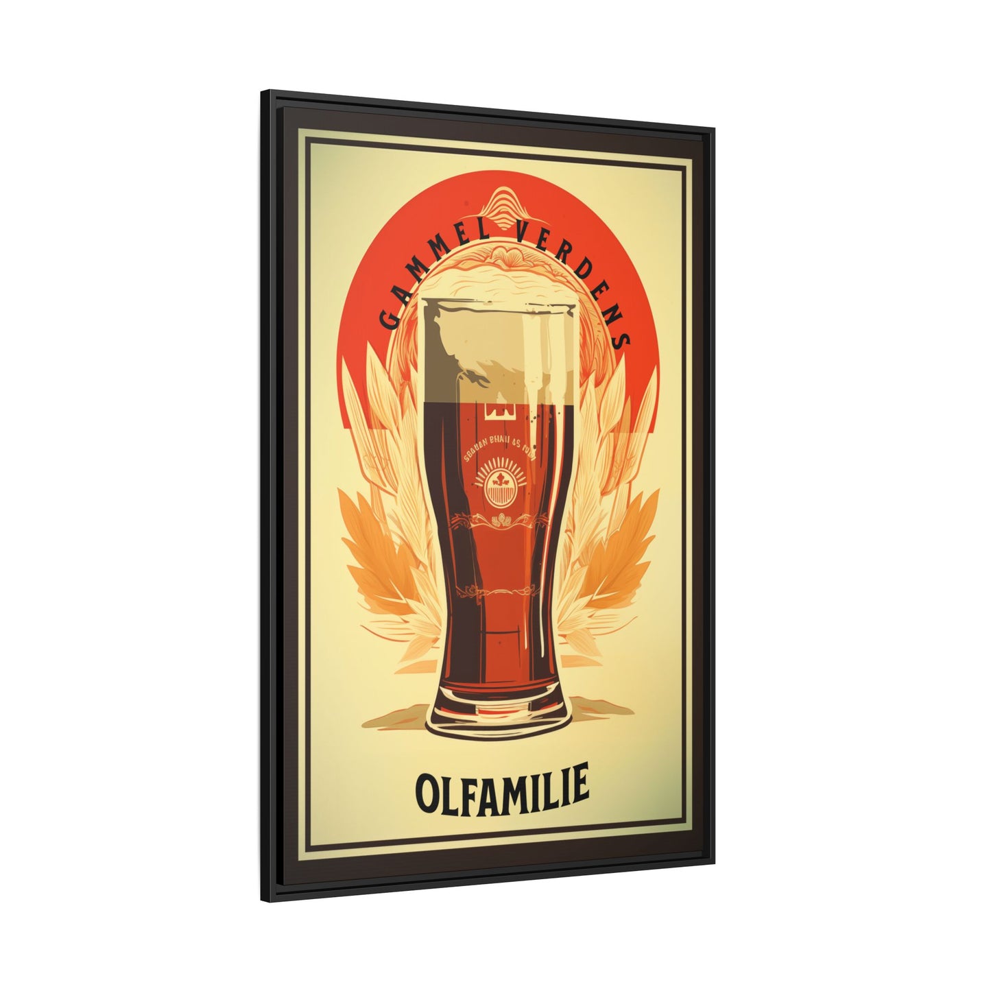 Old World beer, Danish beer. Matte Canvas, Black Frame
