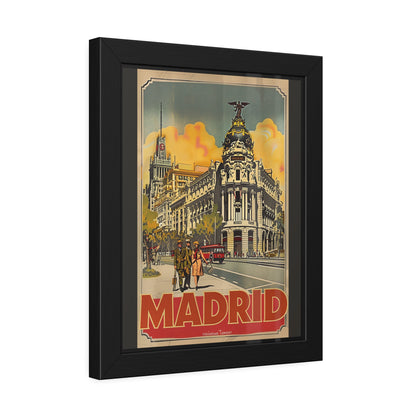 Madrid Vintage Travel Poster — Framed Paper Poster