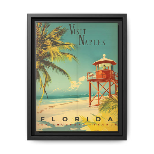 Naples Florida Vintage Beach Poster | Museum-Quality Fine Art Print