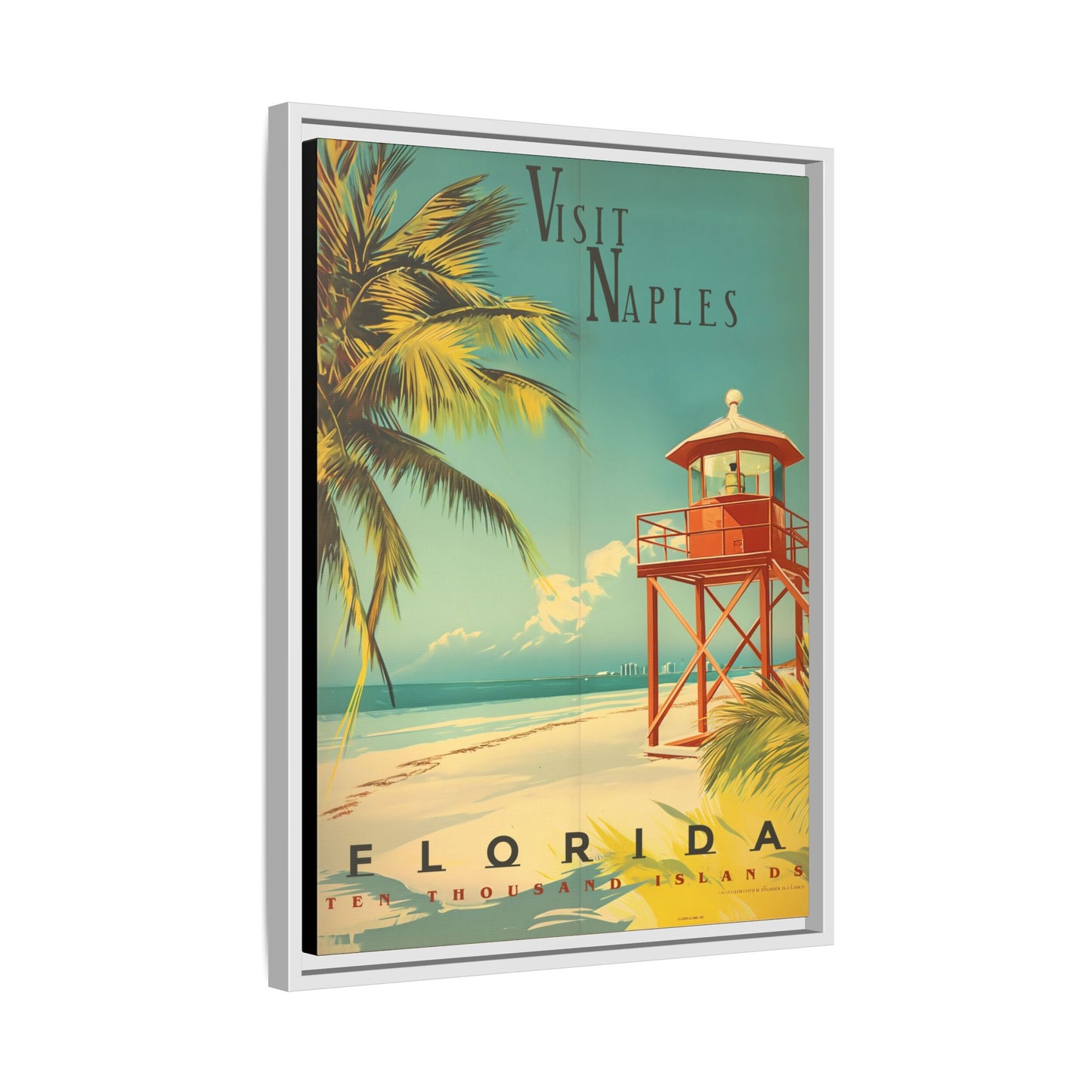 Naples Florida Vintage Beach Poster | Museum-Quality Fine Art Print