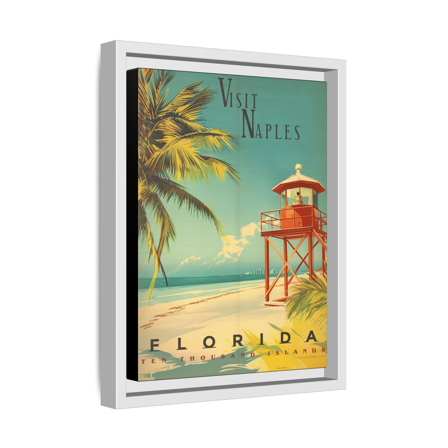 Naples Florida Vintage Beach Poster | Museum-Quality Fine Art Print