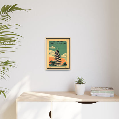 Japan Pagoda Vintage Poster | Museum-Quality Fine Art Print