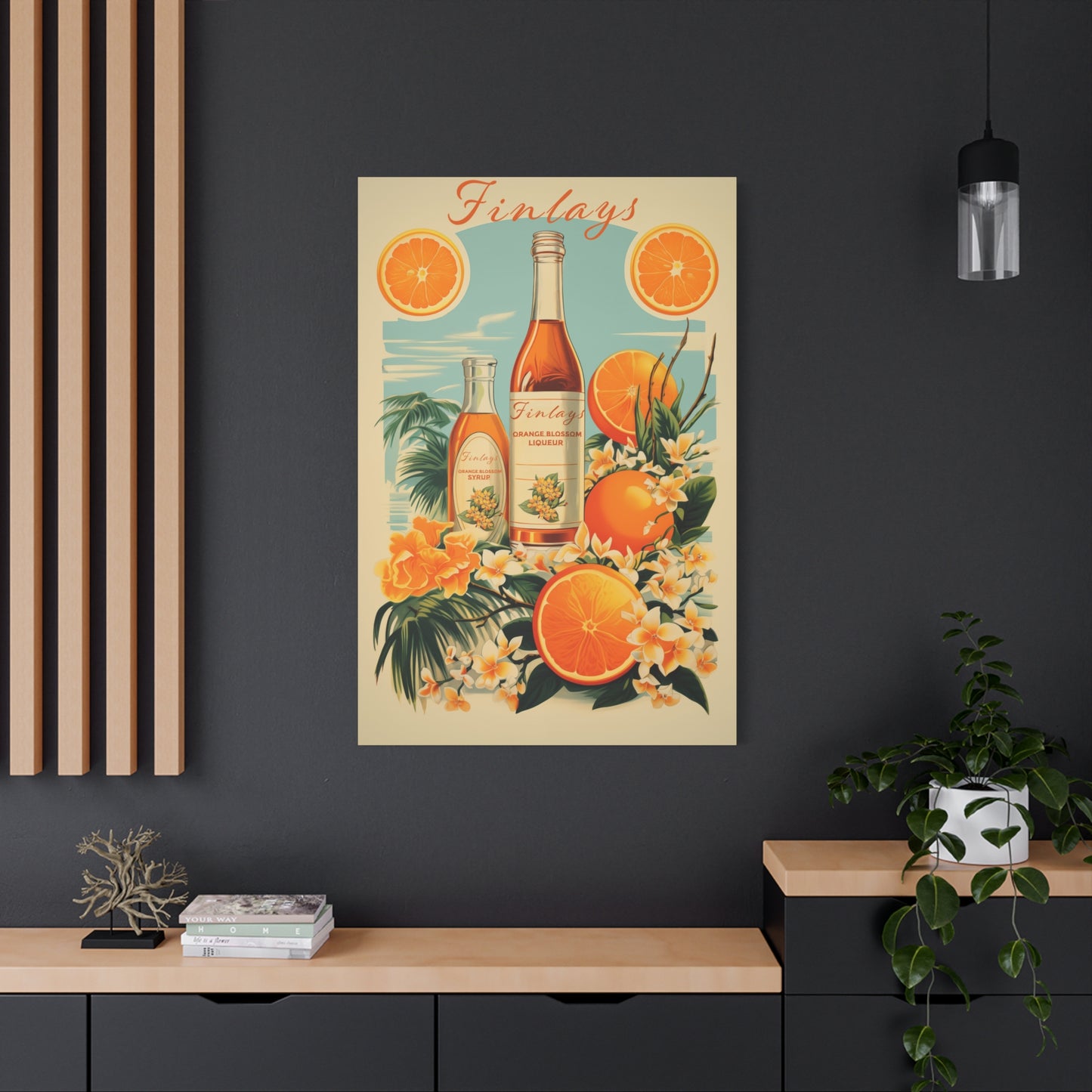 "Vintage Finlay’s Orange Blossom Liqueur Poster - Matte Canvas Stretched Wall Art" Matte Canvas, Stretched, 1.25"