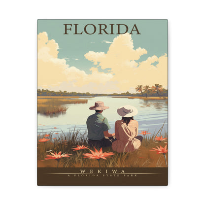 "Vintage Florida Wekiwa State Park Poster - Matte Canvas Stretched Wall Art" Matte Canvas, Stretched, 1.25"