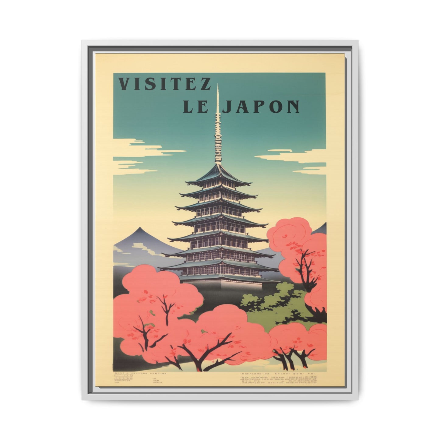 Visitez le Japon Japanese Travel Vintage Poster | Museum-Quality Fine Art Print