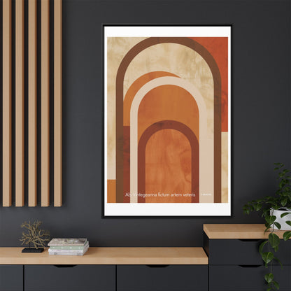 Abstract Arch Framed Canvas Wall Art — Mid-Century Modern Minimalist Decor | Vintageanna