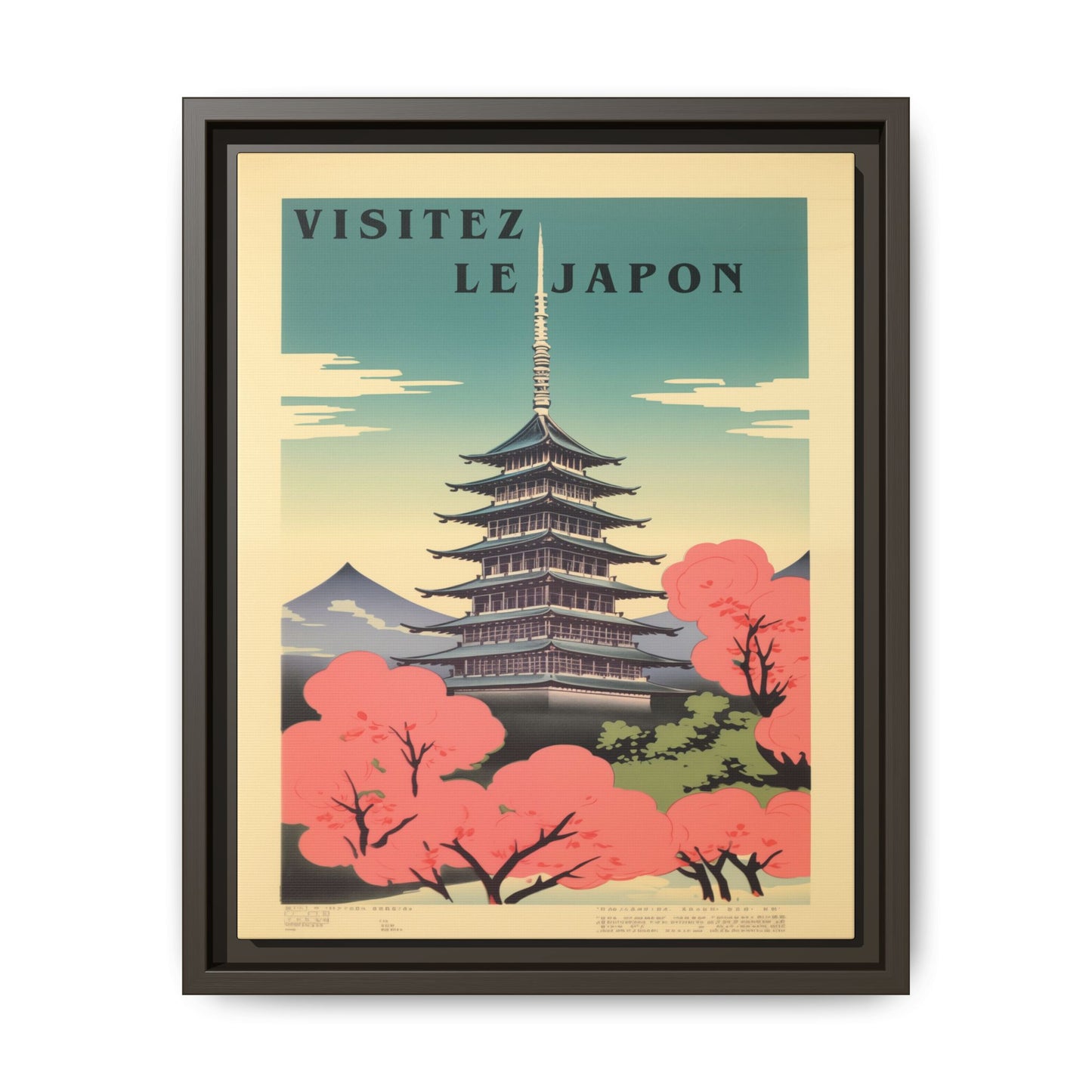 Visitez le Japon Japanese Travel Vintage Poster | Museum-Quality Fine Art Print