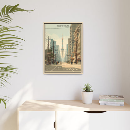 Tokyo Tower Vintage Travel Poster | Museum-Quality Fine Art Print