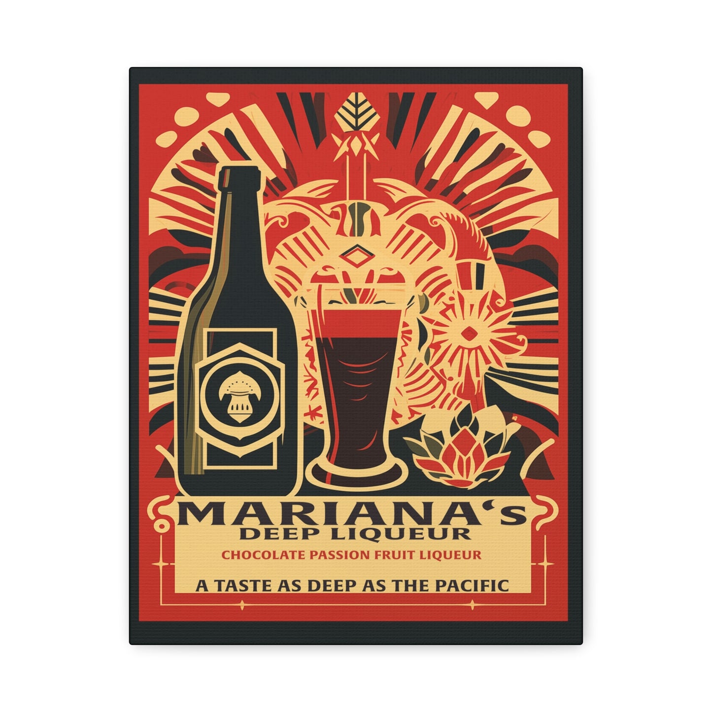 "Mariana’s Deep Liqueur Chocolate Passionfruit Canvas" Matte Canvas, Stretched, 1.25"